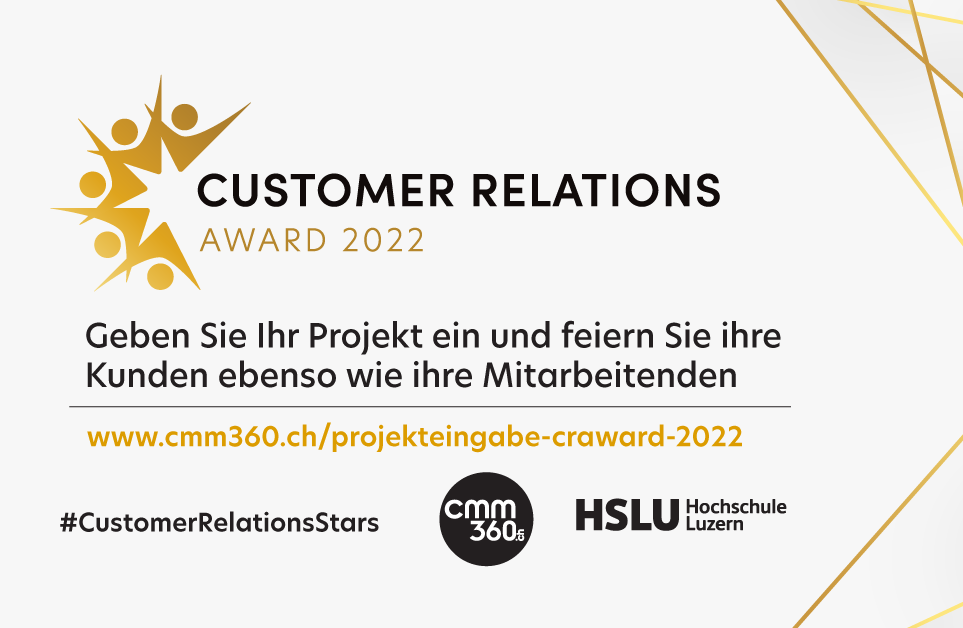 Geben Sie jetzt Ihr Kundenprojekt für den Customer Relations Award 2022 ein_cmm360