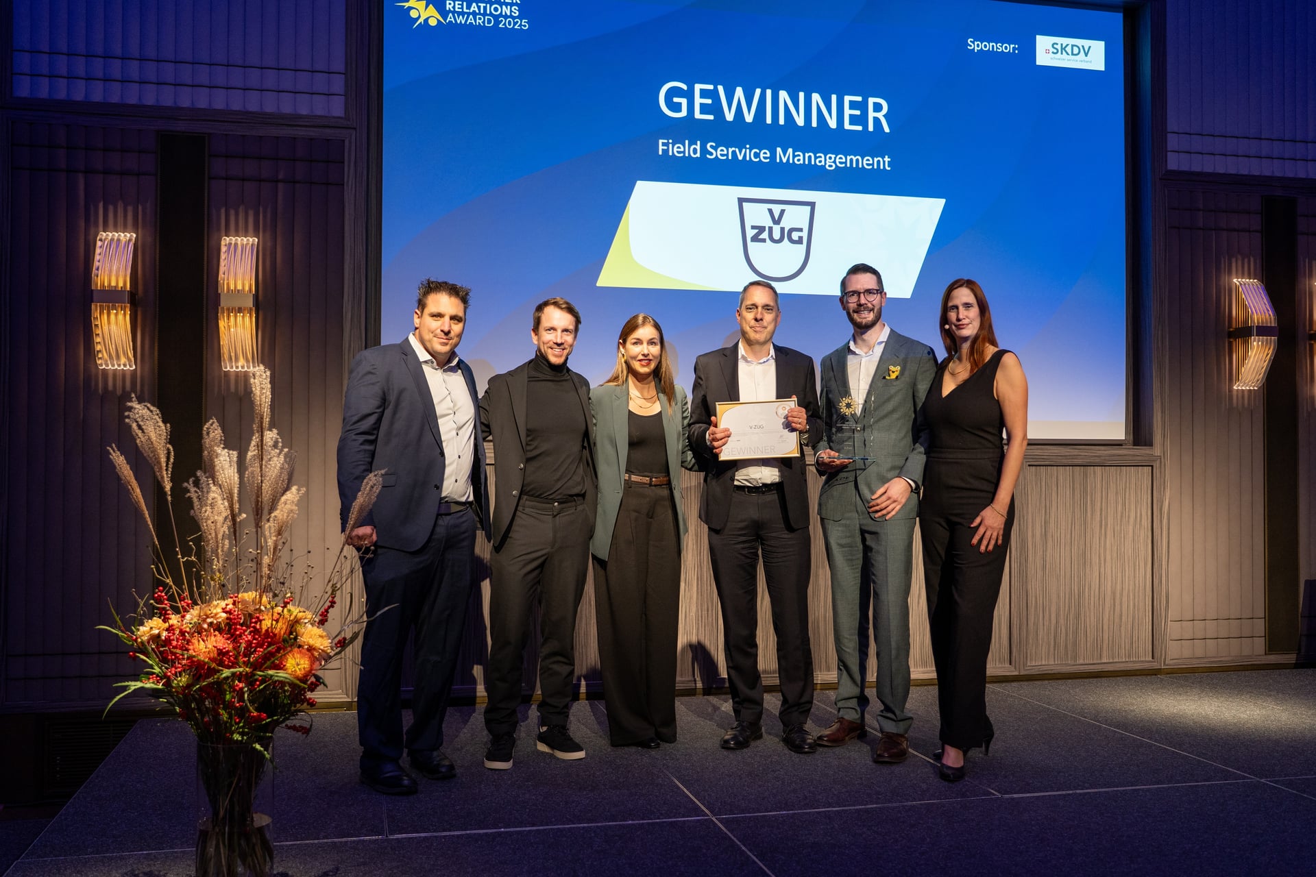 Swiss Customer Relations Award 2026 - V-ZUG, Gewinner Kategorie Field Service