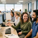 Voicebot-Cloud-Lösung entlastet Personal – und verbessert CX (Bildnachweis: KI-generiert mit AdCreative | Damovo Deutschland GmbH & Co. KG)