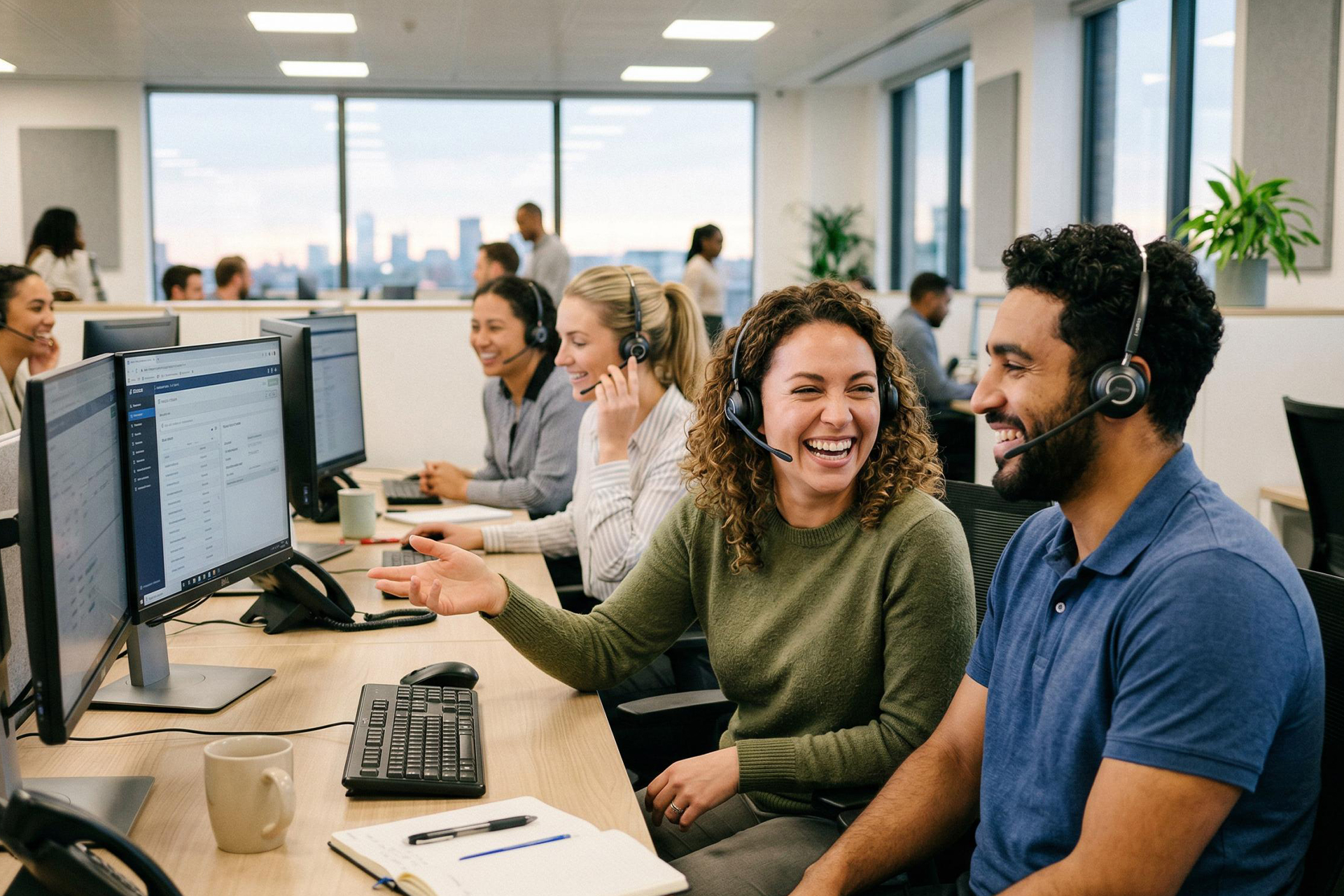 Voicebot-Cloud-Lösung entlastet Personal – und verbessert CX (Bildnachweis: KI-generiert mit AdCreative | Damovo Deutschland GmbH & Co. KG)