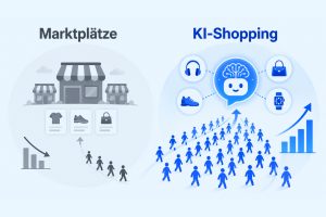 Schubst KI Amazon und Co. vom E-Commerce-Thron? (KI-Bild erstellt mit ChatGPT, ProCampaign)