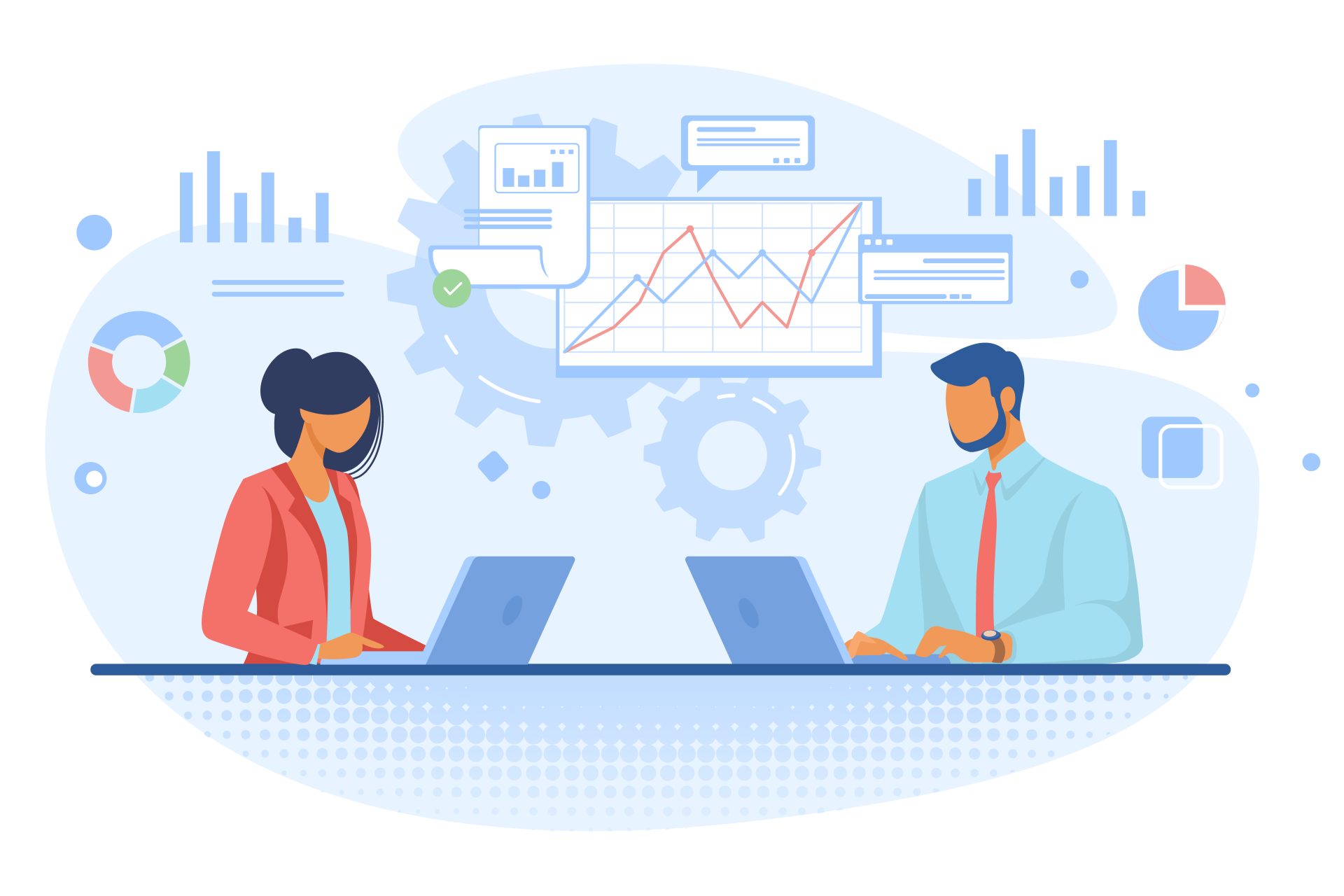 Freiräume schaffen für Vertriebsaktivitäten, Sybit, Bild von pch.vector auf Freepik