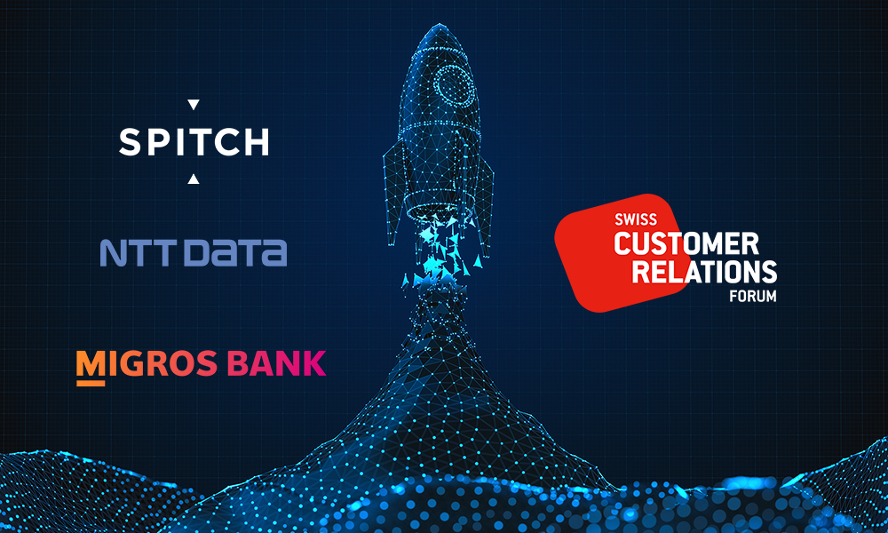 Spitch mit NTT Data und Migros Bank auf dem Swiss Customer Relations Forum, Bild: cmm360.ch