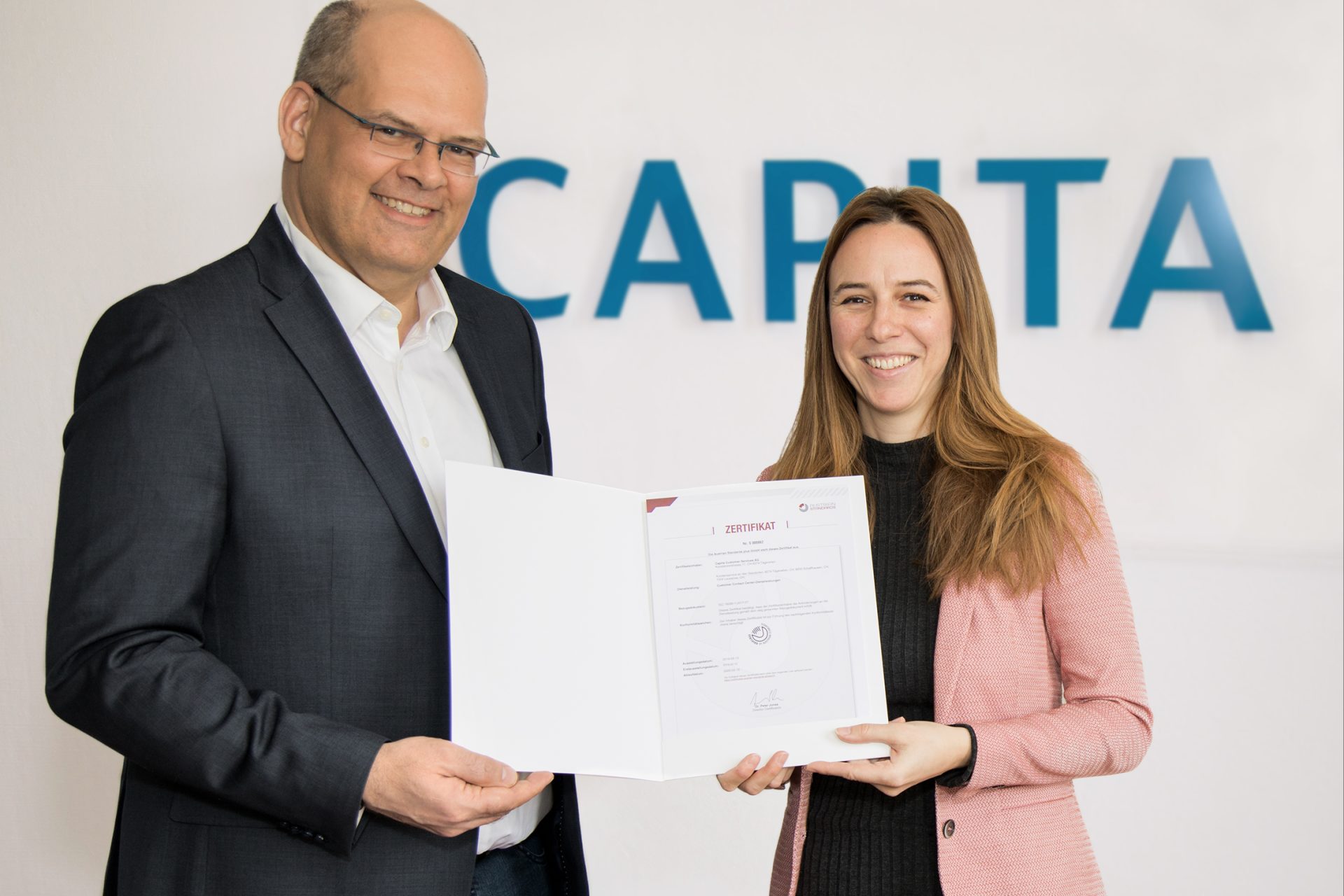 capita, zertifikatsuebergabe, iso18295, 20190220