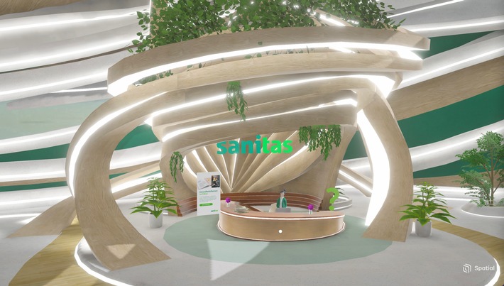 Sanitas begrüsst als erste Krankenversicherung der Schweiz Interessierte im Metaverse, Bild: www.sanitas.com/de